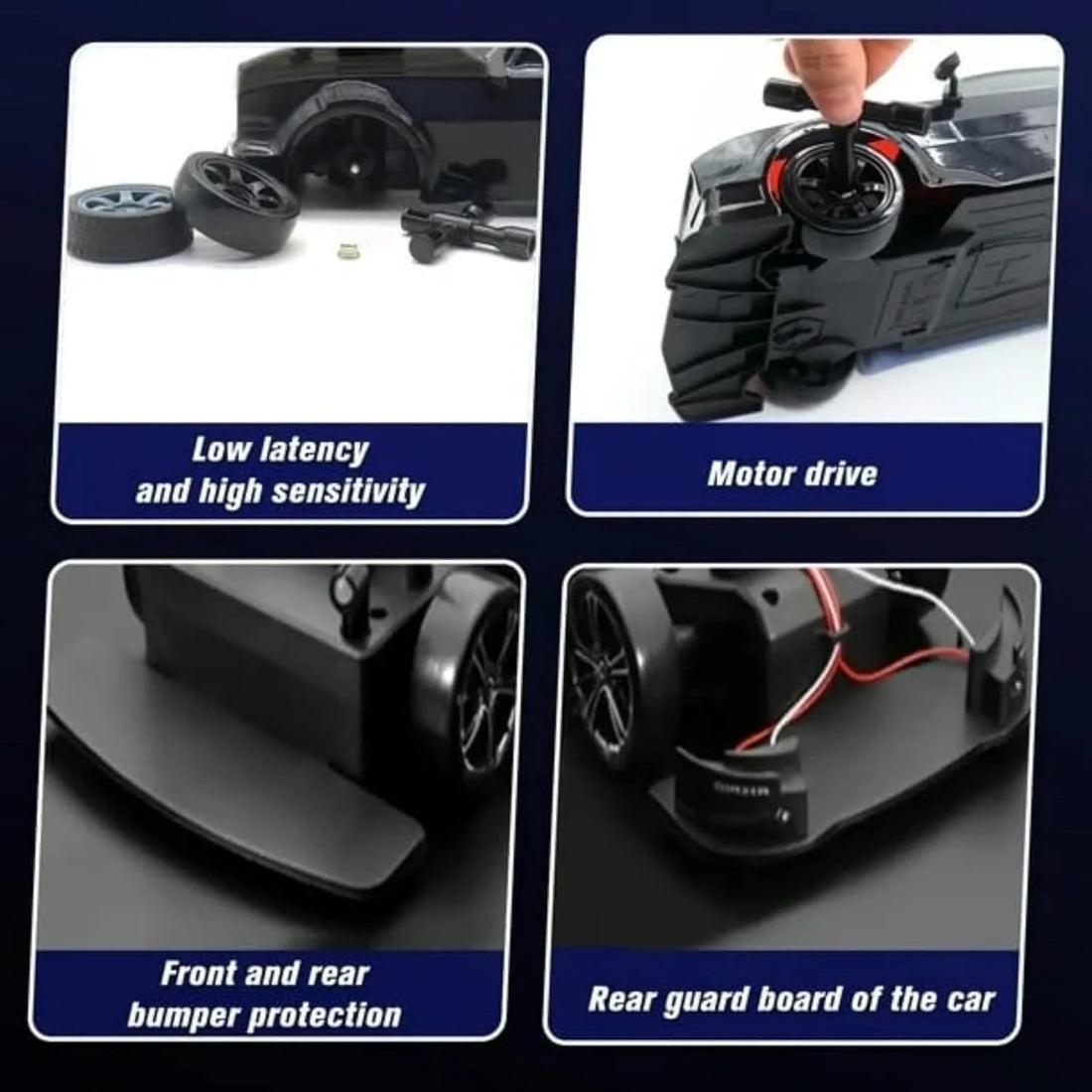 Big Size Top Quality RC Drift Car - 31 cm - With Extra Tyres & Props