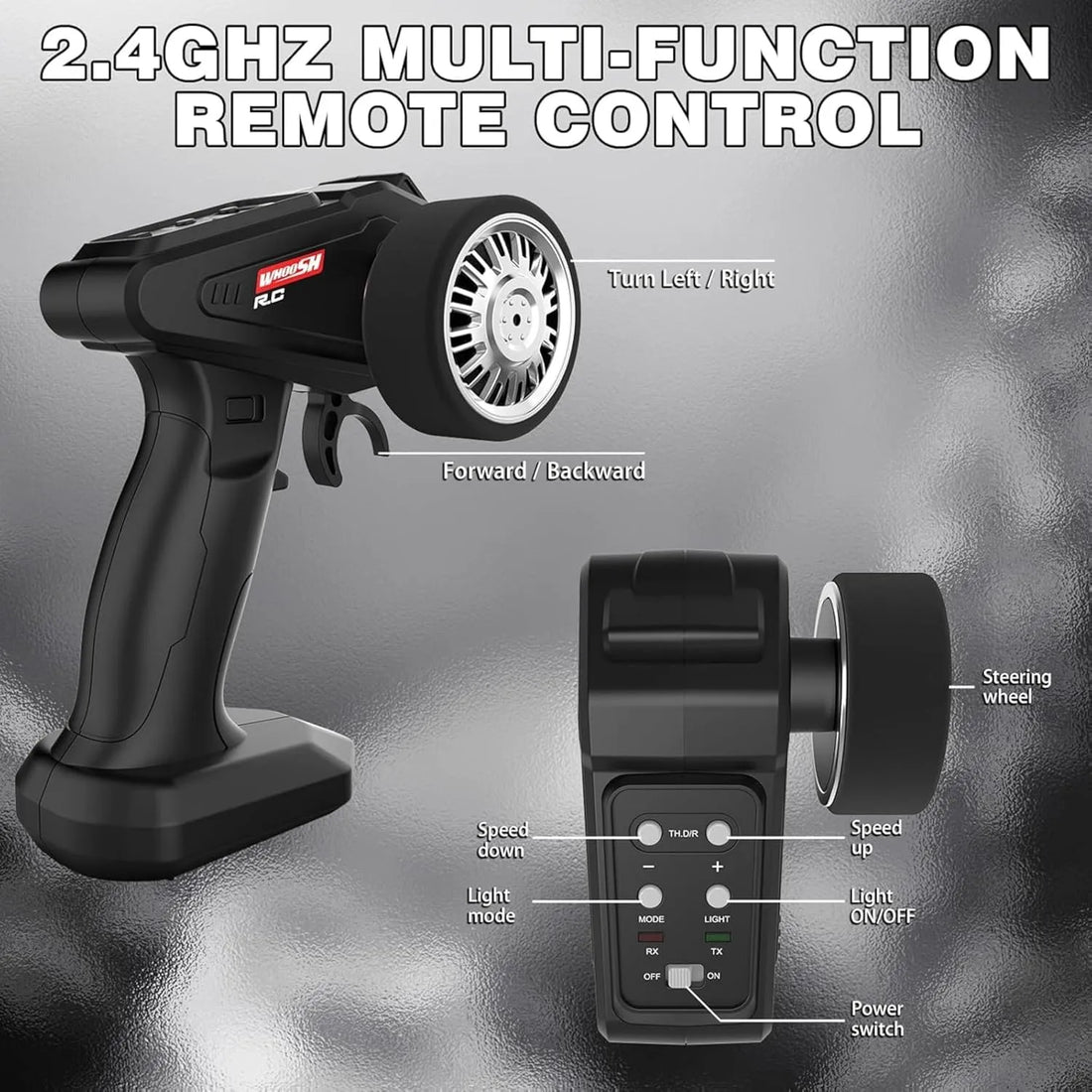 Big Size Top Quality RC Drift Car - 31 cm - With Extra Tyres & Props