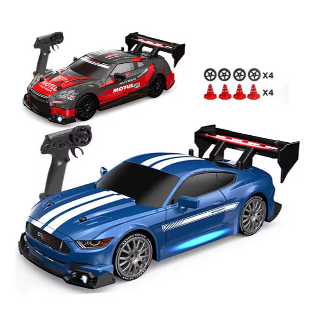 AiJH 2024 New 1/24 Mini RC Drift Car Controllable Lighting High-Speed Sports Car Model Racing Kids Toys Boy Gift