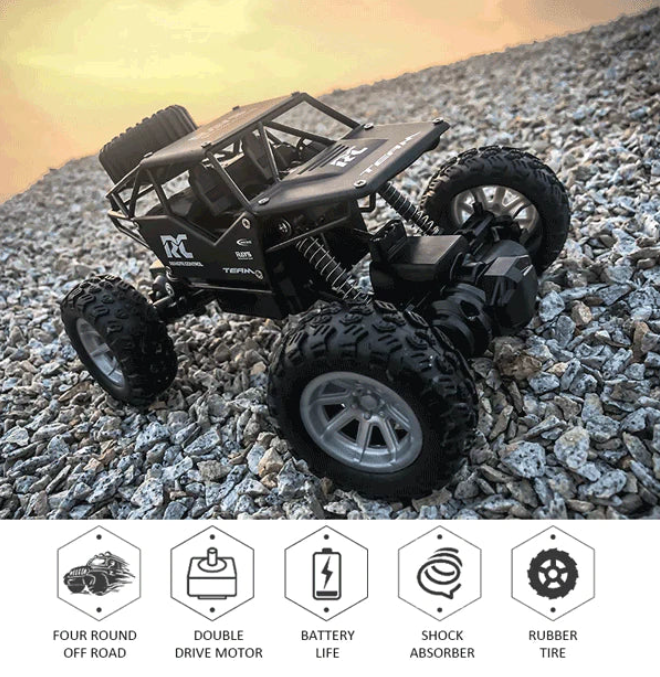 Remote Control Rock Crawler with Mist Smoke Spray
