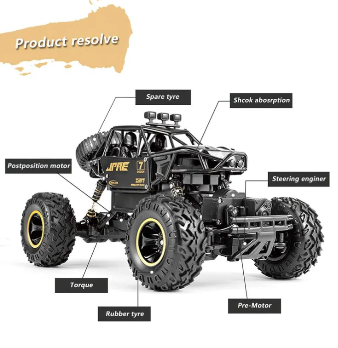 Remote Control Rock Crawler with Mist Smoke Spray
