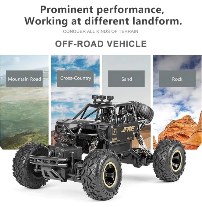 Remote Control Rock Crawler with Mist Smoke Spray