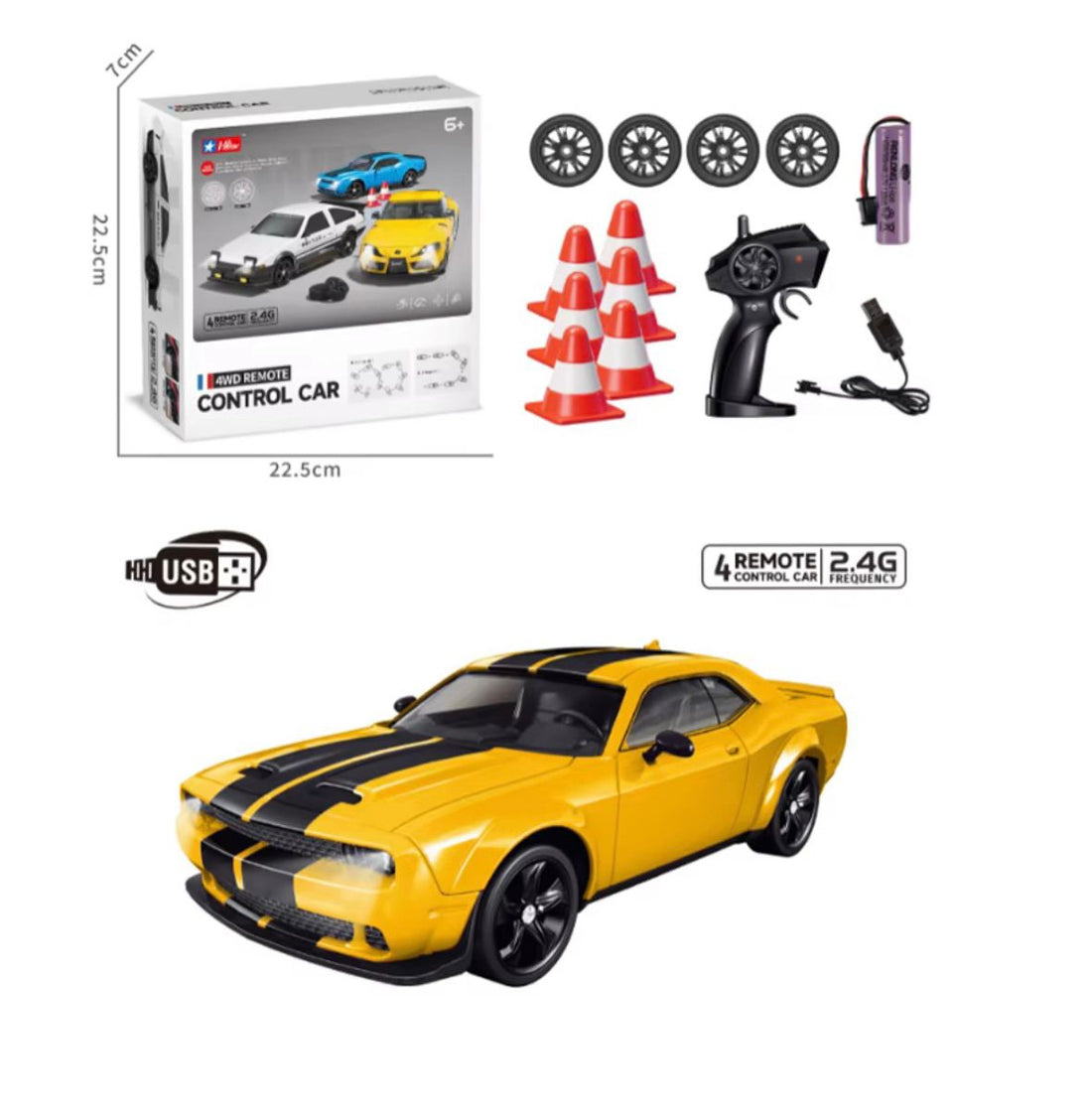 Drift Return 4WD Remote Control Car 2.4GHz