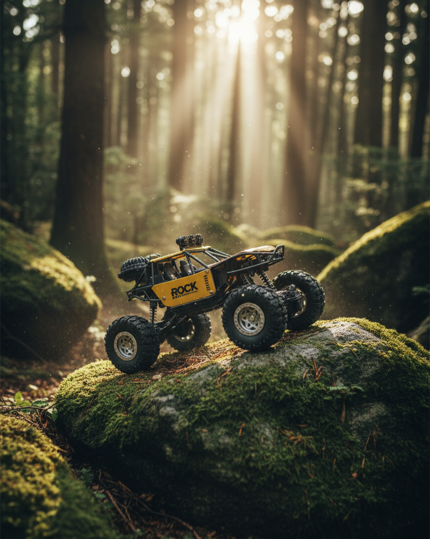 Remote Control Rock Crawler with Mist Smoke Spray